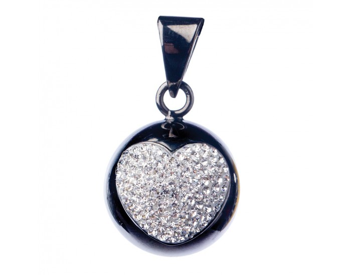 BABYLONIA Bola - Bijou de Grossesse Noir coeur brillant