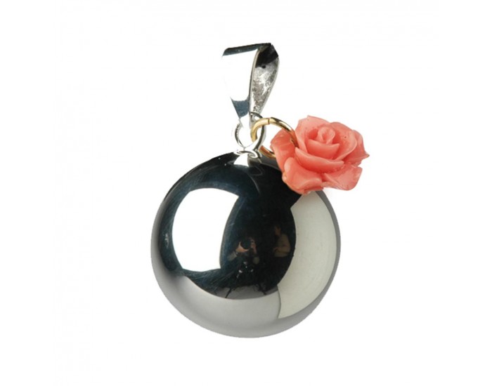 BABYLONIA Bola - Bijou de Grossesse Argent  breloque rose