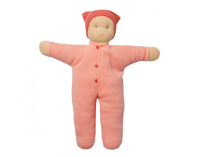 HOPPA poupe doudou Matty Corail / vieux rose