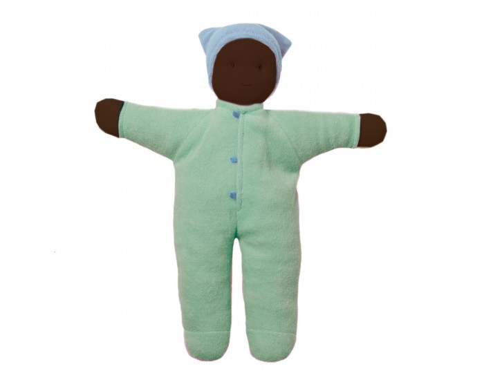 HOPPA poupe doudou Matty Bleu marine / menthe frache