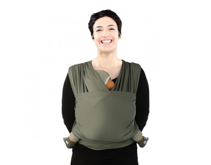 BABYLONIA BABY CARRIERS Tricot-Slen charpe de Portage lastique Moon mist grey