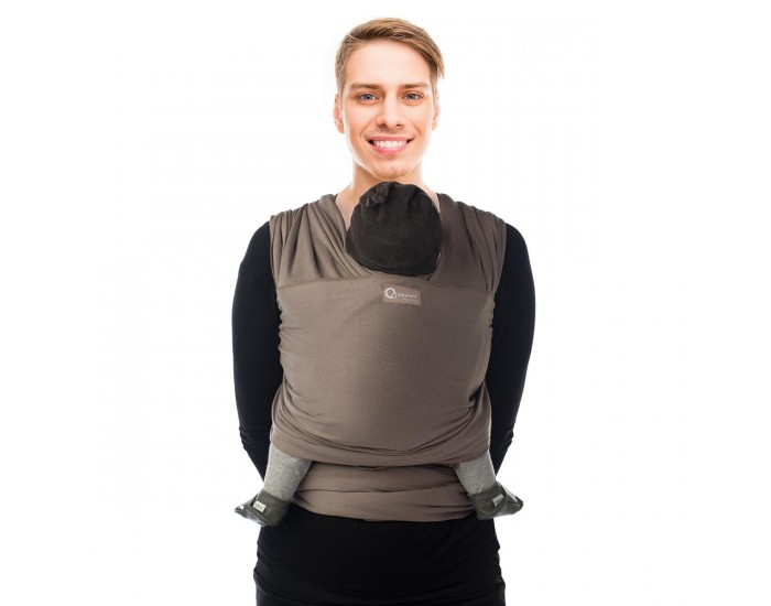 BABYLONIA BABY CARRIERS Tricot-Slen charpe de Portage lastique Taupe Clair