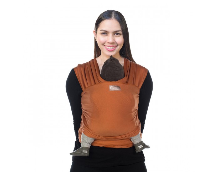 BABYLONIA BABY CARRIERS Tricot-Slen charpe de Portage lastique Mocha mousse