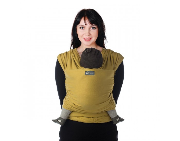 BABYLONIA BABY CARRIERS Tricot-Slen charpe de Portage lastique Warm olive