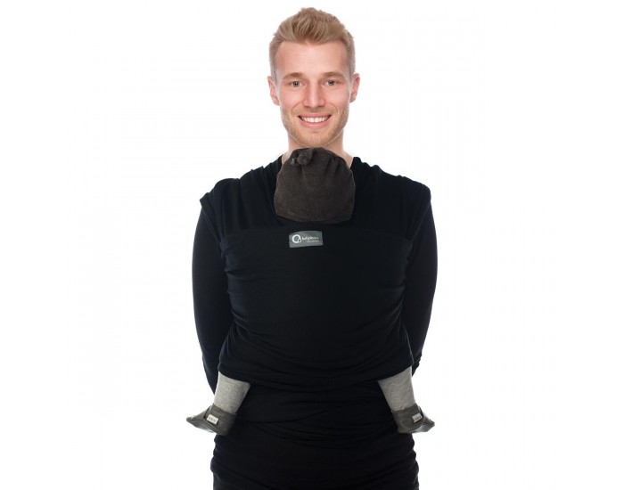 BABYLONIA BABY CARRIERS Tricot-Slen charpe de Portage lastique Noir