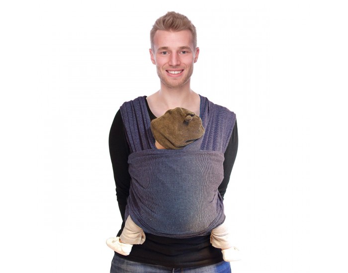 BABYLONIA BABY CARRIERS Tricot-Slen charpe de Portage lastique Blue stipple