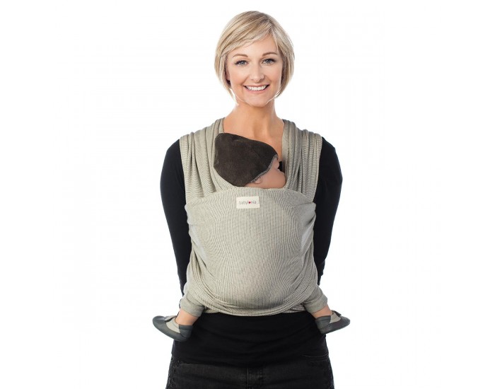 BABYLONIA BABY CARRIERS Tricot-Slen charpe de Portage lastique White stipple