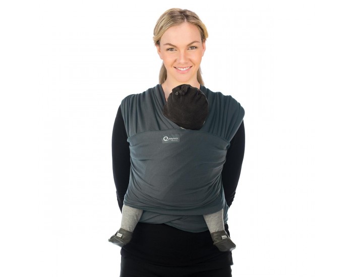 BABYLONIA BABY CARRIERS Tricot-Slen charpe de Portage lastique Gris Fum