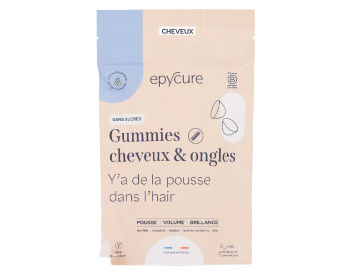 EPYCURE Gummies Cheveux & Ongles Sans Sucre - 60 gummies