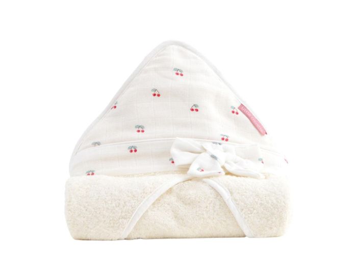 LITTLE CREVETTE Cape de Bain B�b� - Cerise 