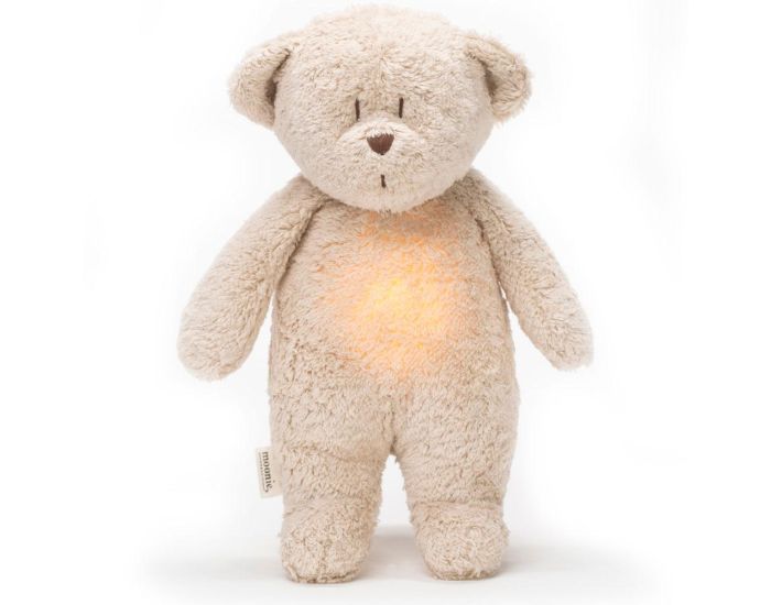 MOONIE Peluche Veilleuse Musicale - Ourson Sable