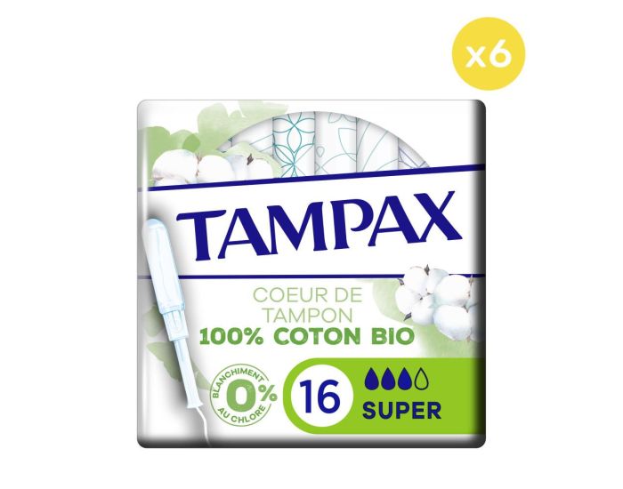 TAMPAX 6x16 Tampons Cotton Protection - Super Avec Applicateur
