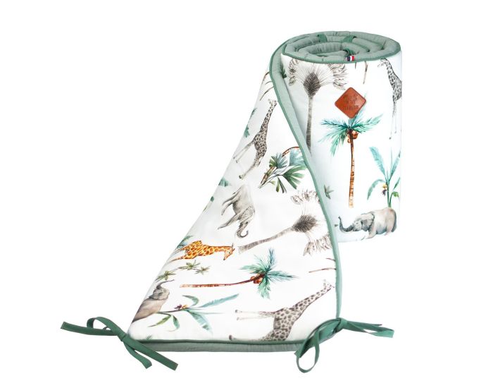 SEVIRA KIDS Tour de Lit Universel en Gaze de Coton - Safari