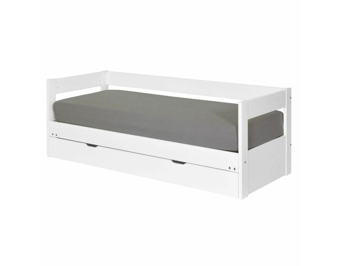 AKITEN RETAIL Pack Lit Banquette - Gigogne avec Tiroir et Matelas - Ravi - 80x200 cm