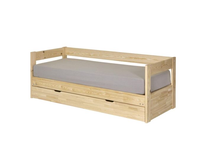 AKITEN RETAIL Lit Banquette Gigogne Extensible et Tiroir - Ravi - 80x200 cm