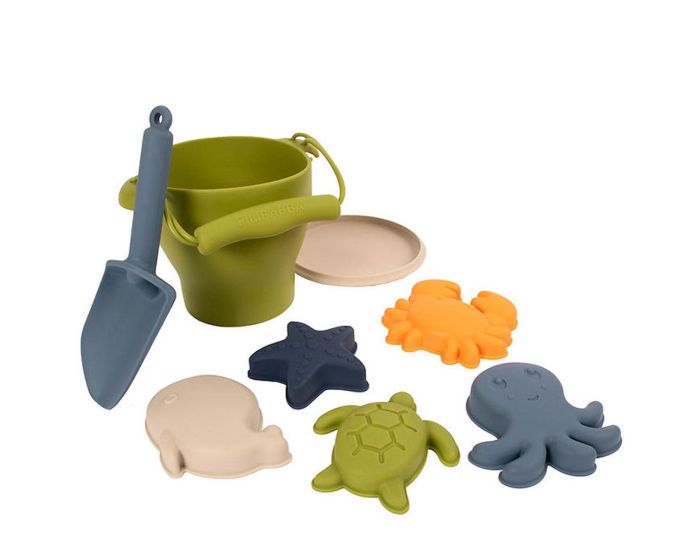 FILIBABBA Set de Plage en Silicone Souple - Animals of The Sea - D�s 6 Mois 