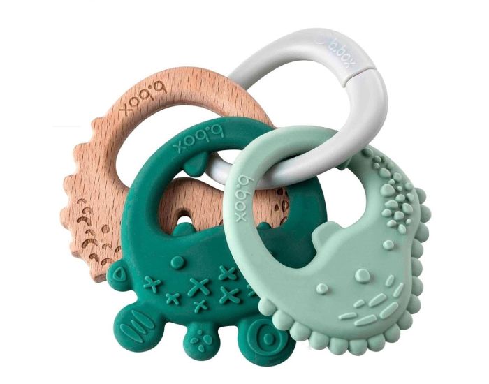 B.BOX Lot de 3 Anneaux de Dentition - Vert - D�s 3 mois