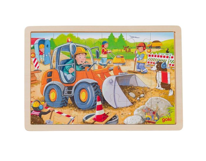 GOKI Puzzle Chantier - 24 Pi�ces - D�s 3 ans
