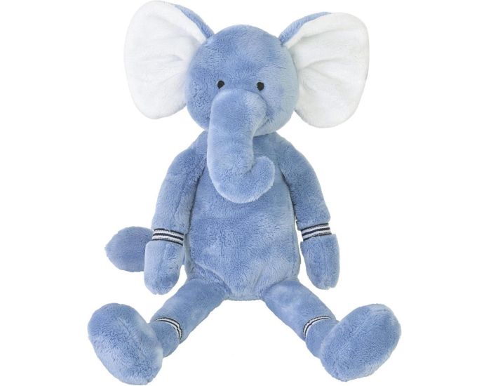 HAPPY HORSE Peluche �l�phant Bleu Emoji - 40 cm - D�s la Naissance