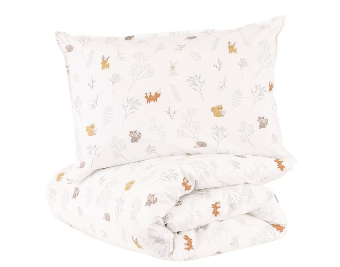 LITTLE CREVETTE Parure de Lit B�b� Taie et Housse de Couette - Dream Forest - 100�140 cm