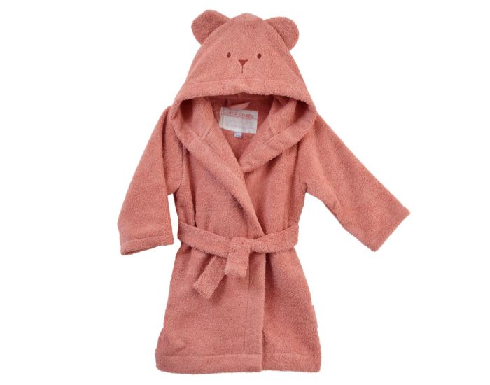 LITTLE CREVETTE Peignoir Enfant - Ourson - Bois de Rose