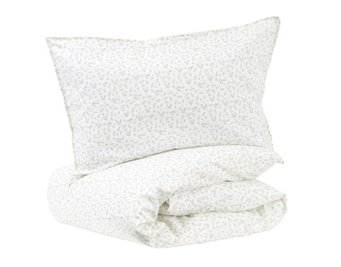 LITTLE CREVETTE Parure de Lit B�b� - Taie et Housse de Couette - Petit Buis - 100x140 cm