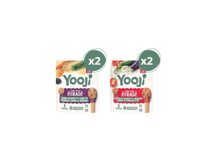 YOOJI Duo Ecras�s Tajine (x2) & Ratatouille (x2) - 12 Repas - D�s 8 mois