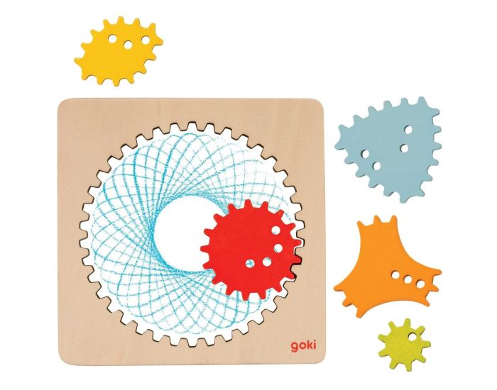 GOKI Spirographe en Bois - D�s 4 ans