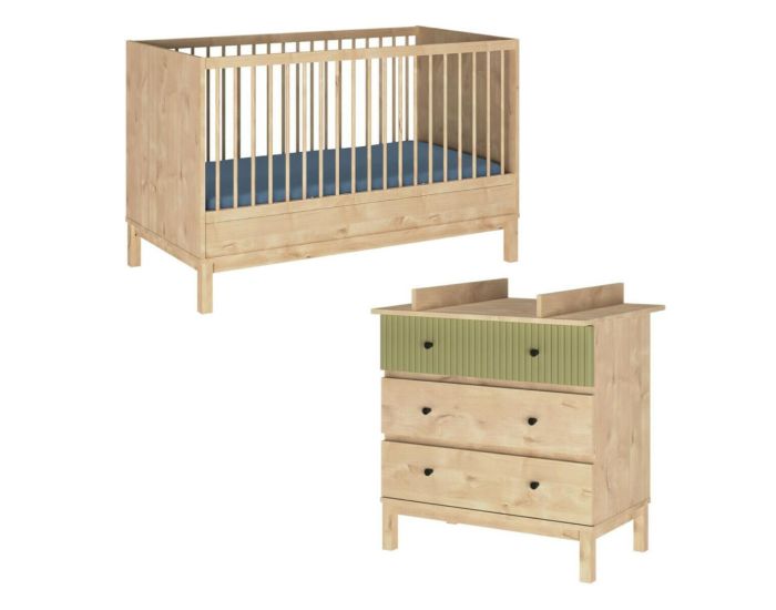 AKITEN RETAIL Mini-Chambre B�b� - Kiwi Bois