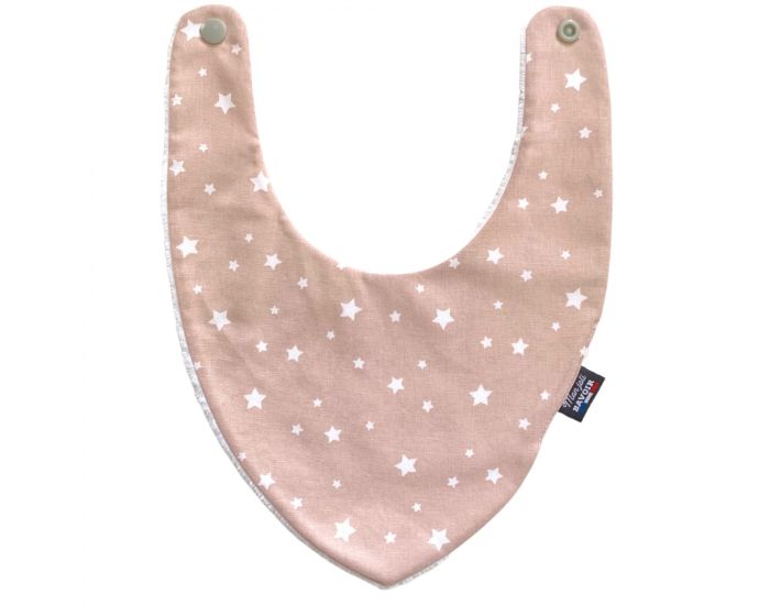 MON JOLI BAVOIR Bavoir Bandana - Etoiles - Rose P�le