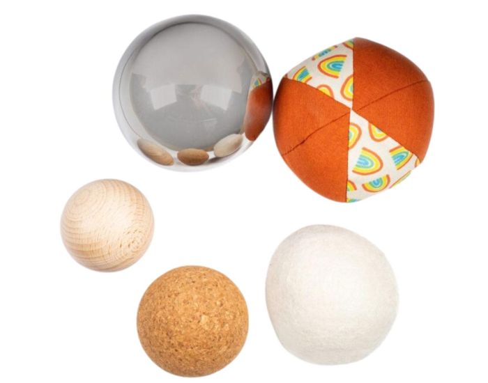 PETIT BOUM Lot de 5 Balles Sensorielles - D�s 12 mois