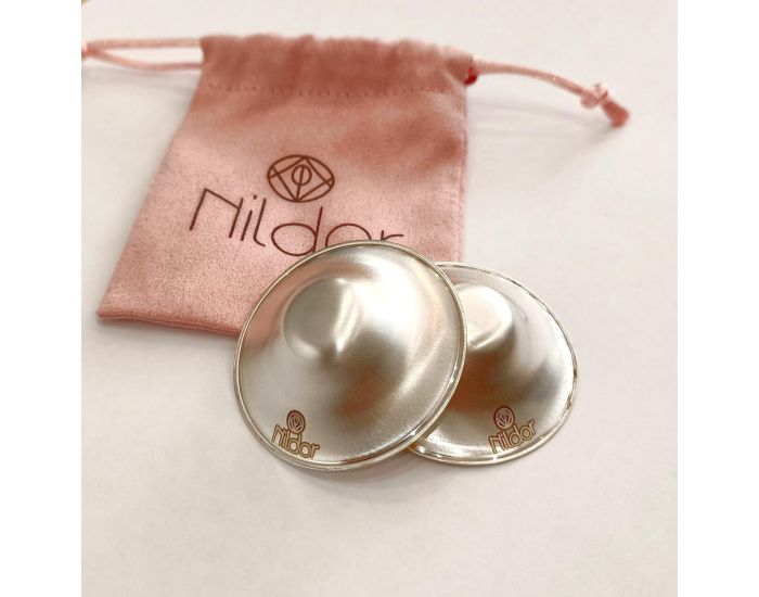 NILDOR Lot de 2 Coupelles d'Allaitement - Prot�ge Mamelon en Argent 925