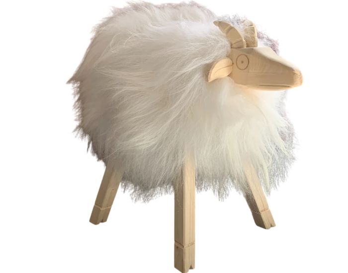 MAISON THURET Tabouret Mouton D�coratif - Blanc