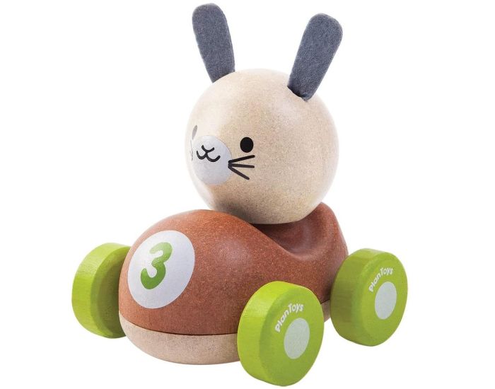 PLAN TOYS Voiture Bunny le Lapin de Course - D�s 1 an