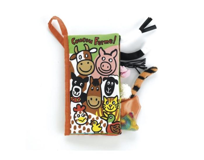 JELLYCAT Livre d'�veil - Coucou Ferme - D�s la naissance