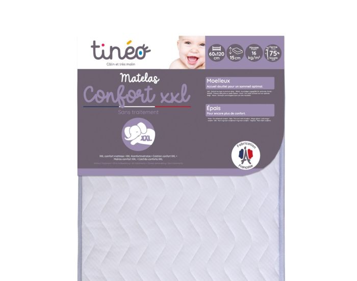 TINEO Matelas B�b� - Confort XXL - 60x120 cm