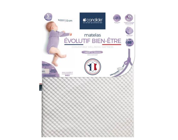 CANDIDE Matelas B�b� �volutif Bien-�tre - D�houssable 360� 