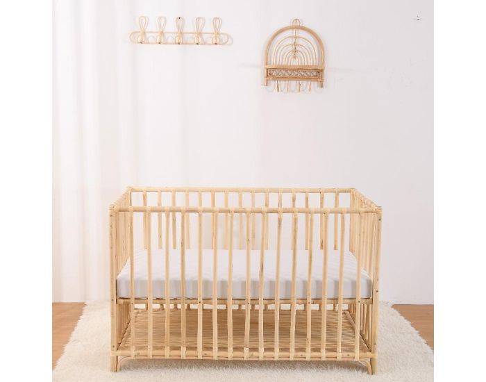 BABYKARE Lit �volutif Cododo Rotin Naturel - 70 x 140 cm