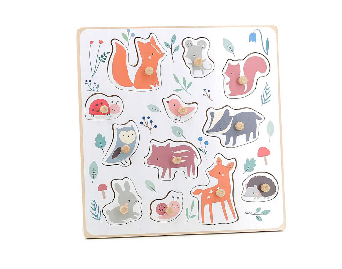 VILAC Puzzle Encastrement en Bois Les Animaux de la For�t - Sarah Betz - D�s 18 mois