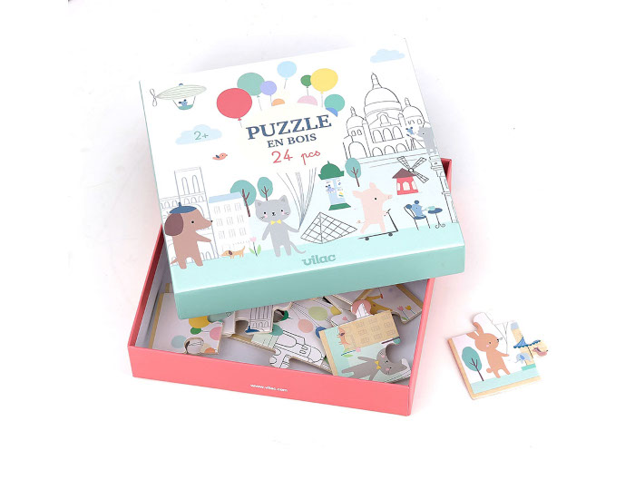 VILAC Puzzle en Bois - Escapade � Paris - Sarah Betz - D�s 2 ans 
