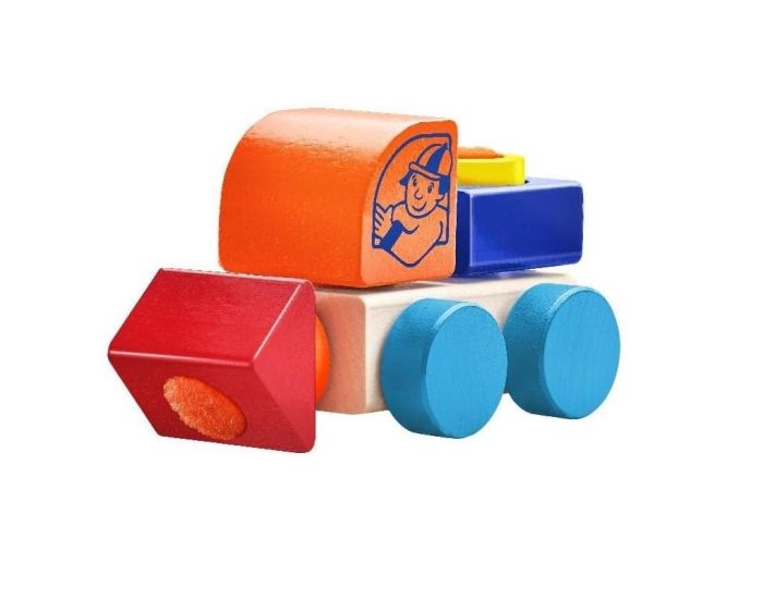 SELECTA Camion en Bois, Velcro - 5 Pi�ces - D�s 1 an