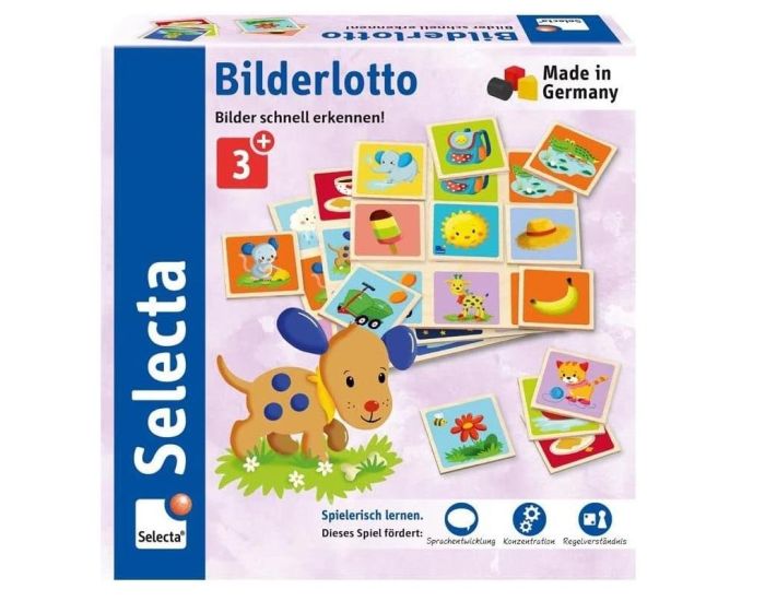 SELECTA Loto des Images en Bois - D�s 3 ans