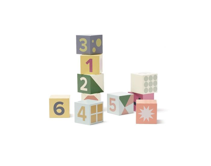 KID'S CONCEPT Cubes en Bois - Edvin - 10 Pi�ces - D�s 12 mois 