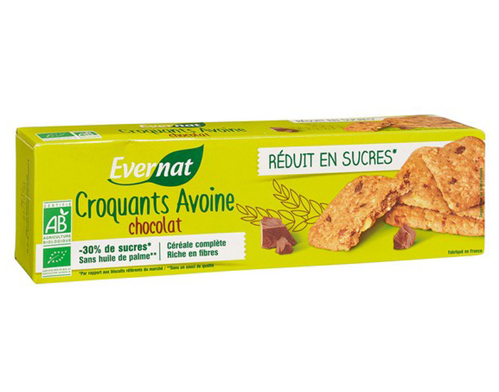 EVERNAT Croquants Avoine Chocolat - 130g