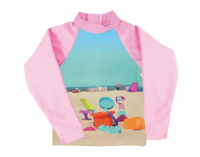 MAYOPARASOL Plage Mayo Parasol Tshirt top manches longues anti UV Plage Rose