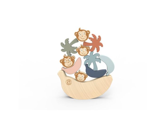 SPEEDY MONKEY Jeu d'�quilibre La Famille Singe 10 pi�ces - D�s 12 mois