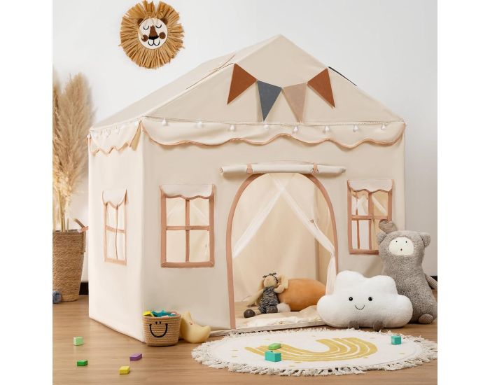 BESREY Tente Enfant avec Tapis Rembourr�, Fanions et Guirlande