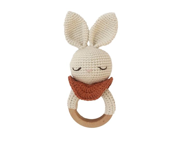 PATTI OSLO Anneau de Dentition en Crochet - Lapin - Brique - D�s la naissance  <p>Environ 17 cm</p>