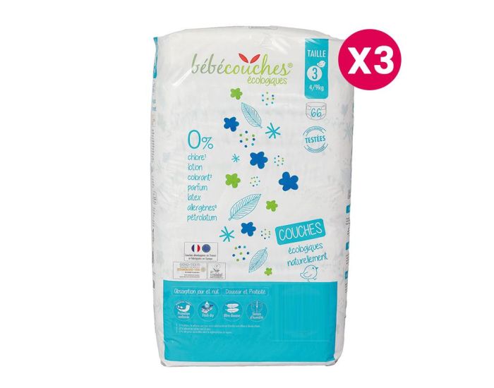 B�B�COUCHES �COLOGIQUES Couches Ecologiques T3 / 4-9kg / 198 couches