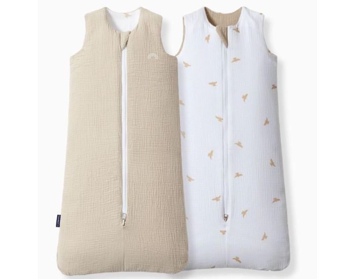 LES PETITES BILLES Gigoteuse R�versible 4 Saisons - Beige 